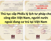 Hưng Yên: Thủ tục cấp Phiếu lý lịch tư pháp cho công dân Việt Nam, người nước ngoài đang cư trú tại Việt Nam