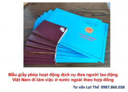 Mẫu giấy phép hoạt động dịch vụ đưa người lao động Việt Nam đi làm việc ở nước ngoài theo hợp đồng