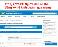 Từ 1/7/2023: Người dân có thể đăng ký hộ kinh doanh qua mạng