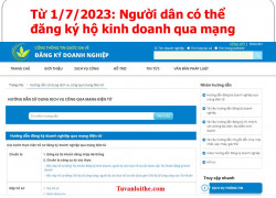 Từ 1/7/2023: Người dân có thể đăng ký hộ kinh doanh qua mạng