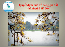 Quyết định mới về bảng giá đất thành phố Hà Nội