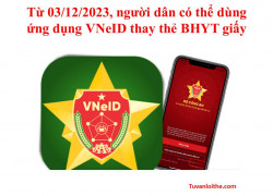 Từ 03/12/2023, người dân có thể dùng ứng dụng VNeID thay thẻ BHYT giấy